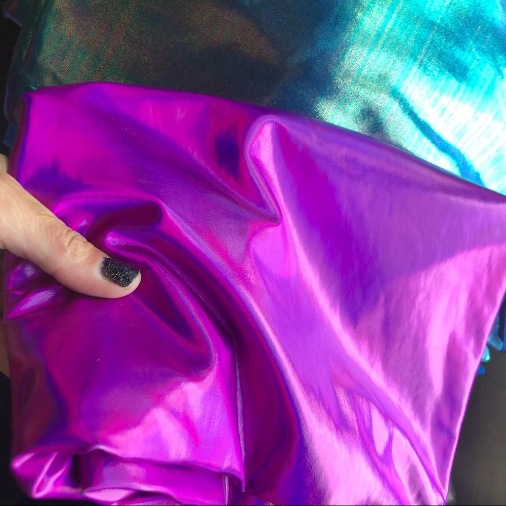 Iridescent fabrics for custom pants
